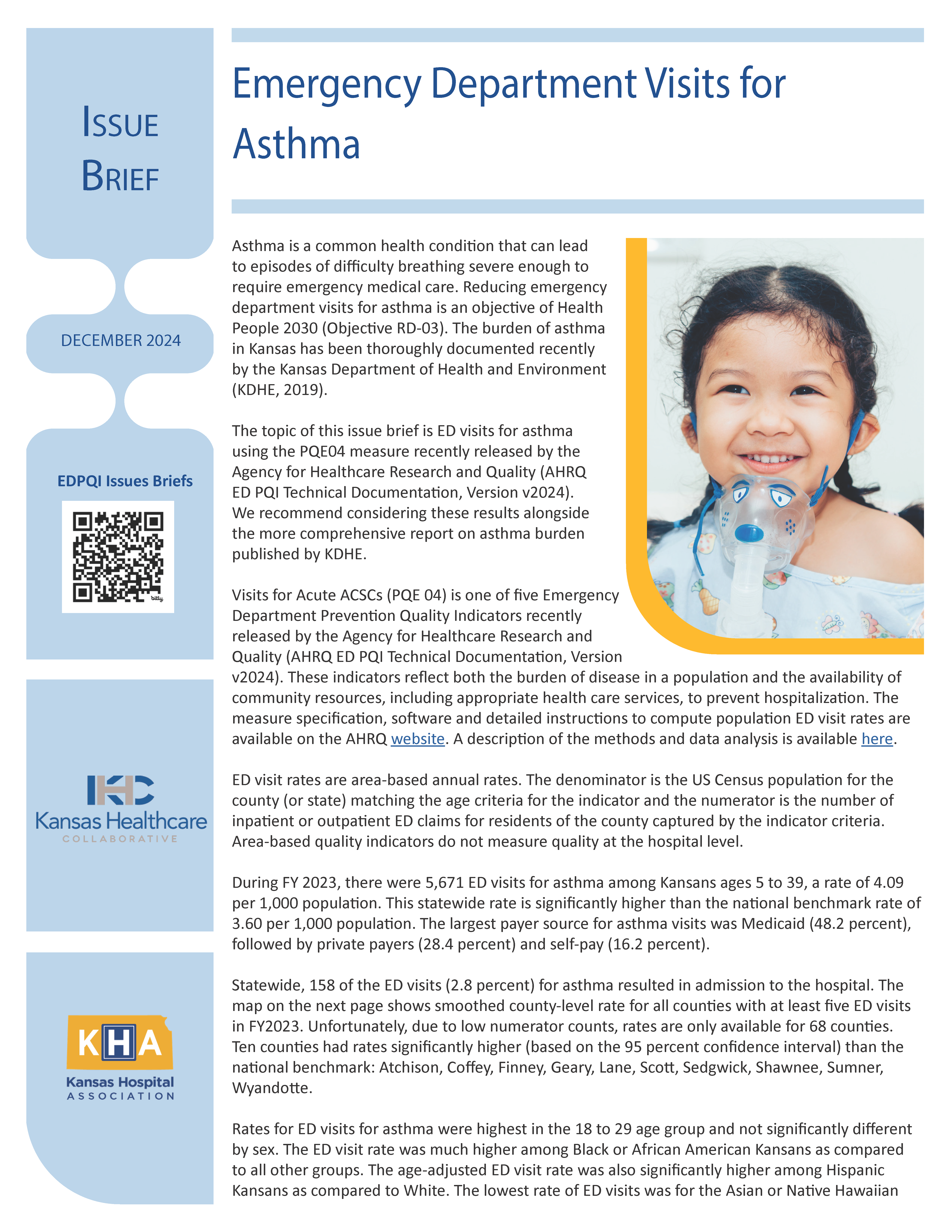 KHC and KHA Issue Brief Asthma December 2024 Page 1